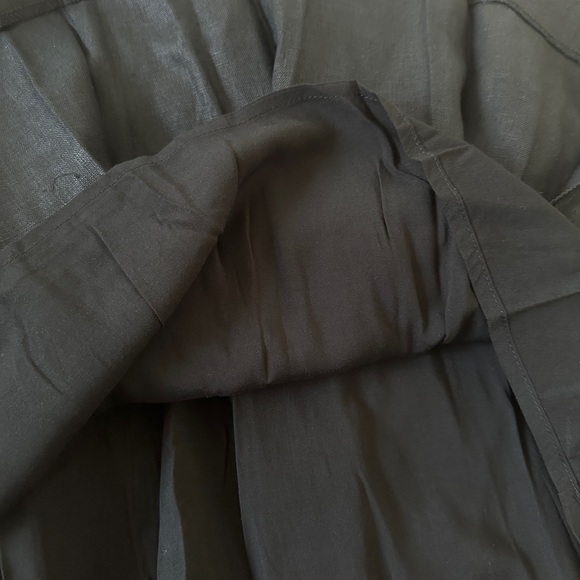 NEW Reformation Isabeli Mini Linen Strapless Dress in Black | size 4 - Picture 9 of 11